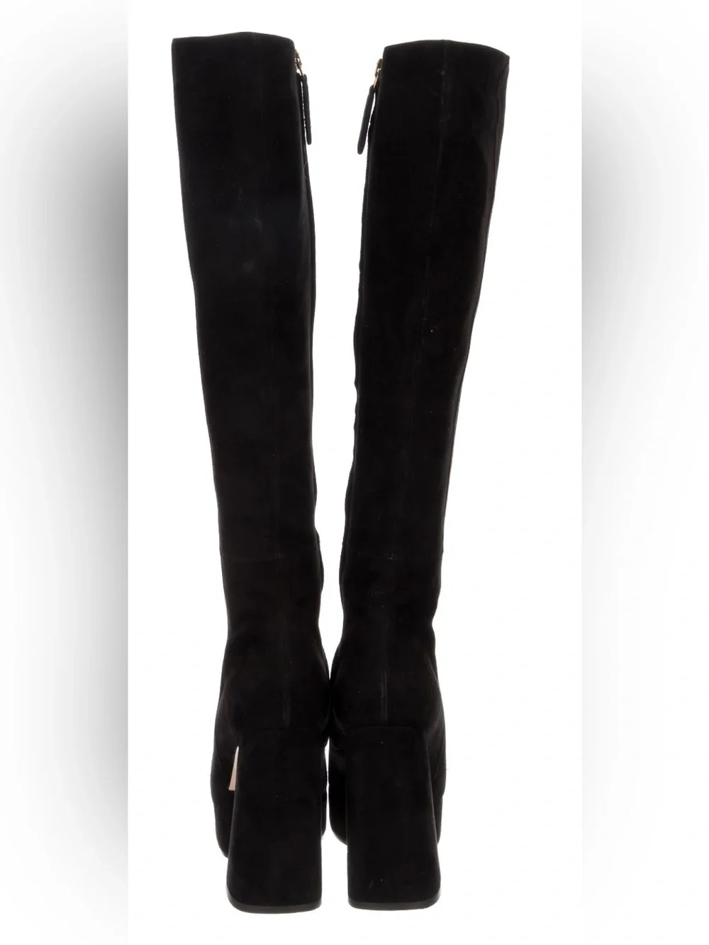 Gucci Madame Black Suede Knee High Boots Size 37 / US 6 - Picture 4 of 10